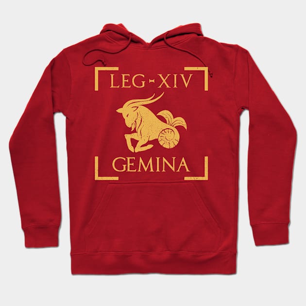 Legio XIV Gemina Capricorn Emblem Roman Legion Hoodie by zeno27